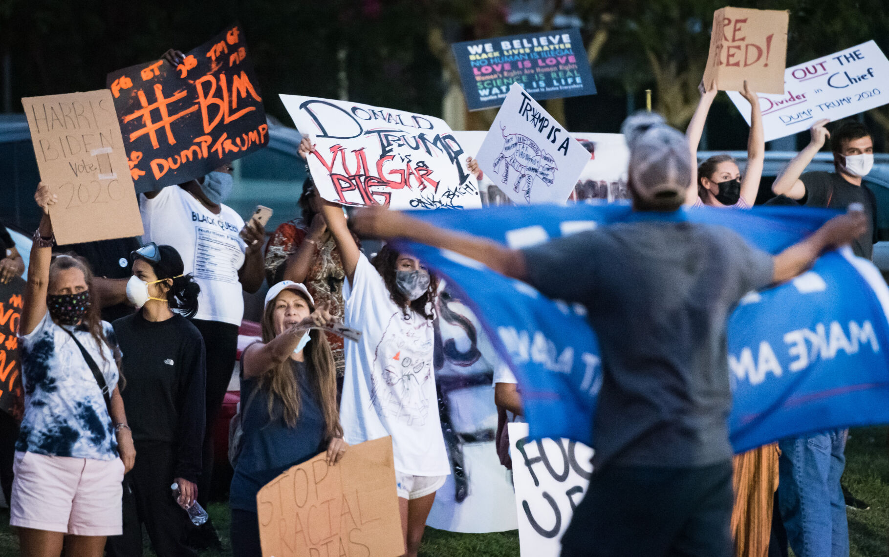Building WSNC Protest Against Trump Rally